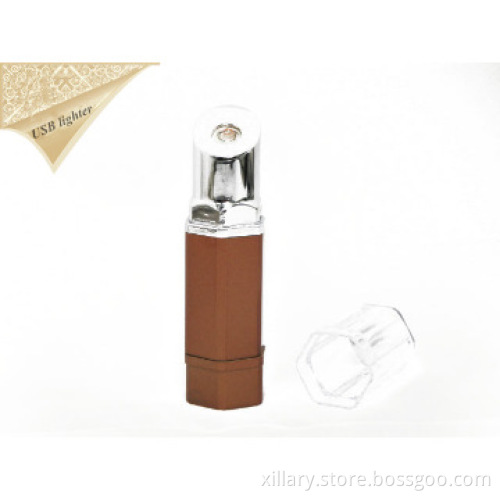 Novelty lighters lipstick shaped electric lighter